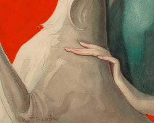 WT Benda "Elegant Woman with Afghan" (c.1925) - Mabon Gallery