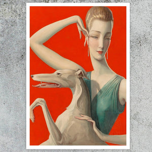 WT Benda "Elegant Woman with Afghan" (c.1925) - Mabon Gallery