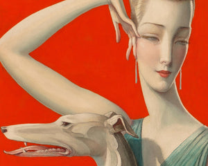 WT Benda "Elegant Woman with Afghan" (c.1925) - Mabon Gallery