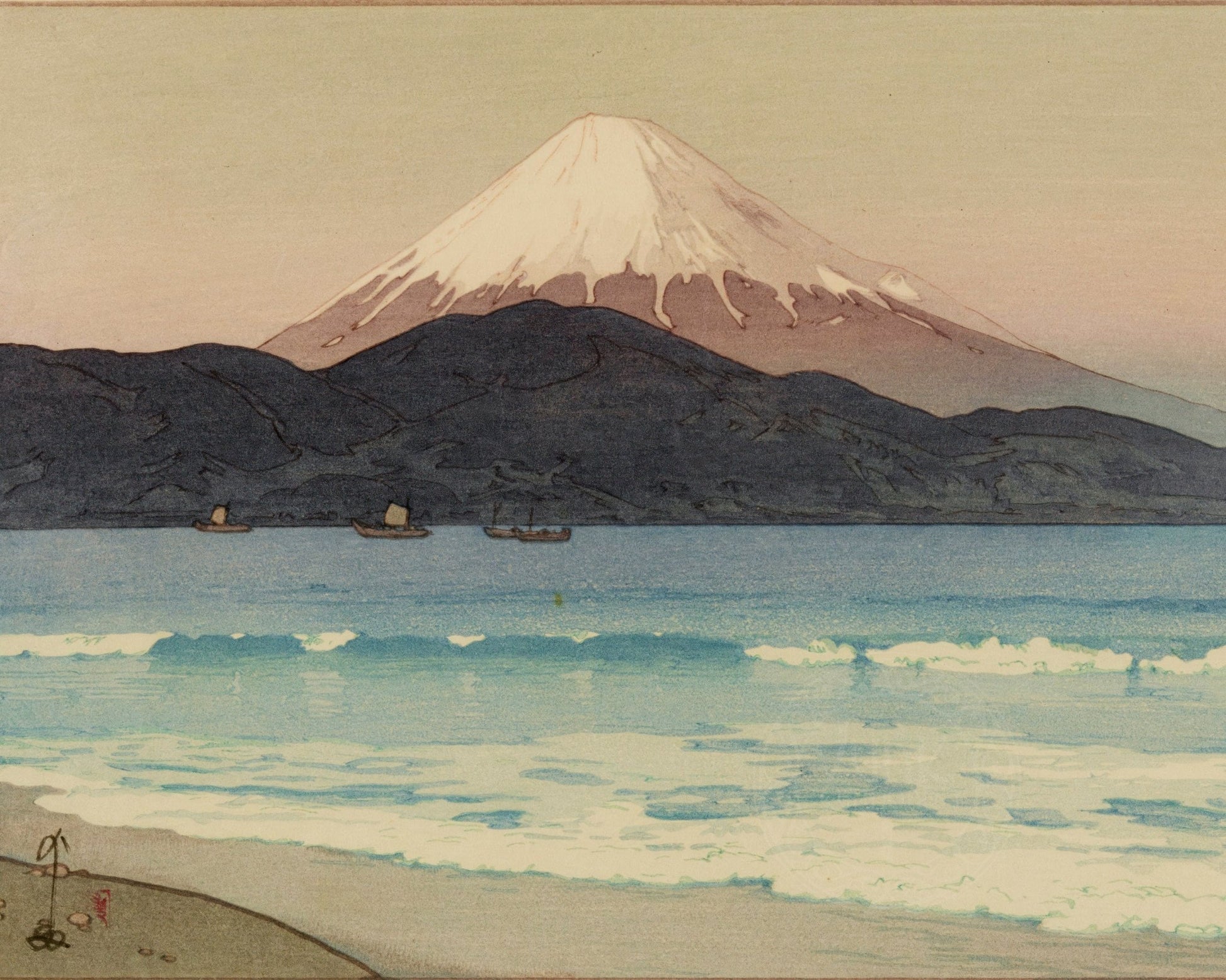 Yoshida Hiroshi "Fujiyama from Miho" (c.1935) - Mabon Gallery