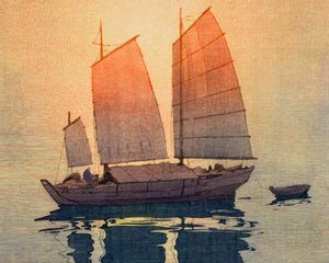 Yoshida Hiroshi "Sailboats, Morning" (c.1926) - Mabon Gallery