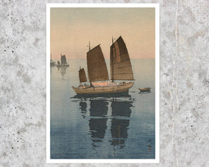 Yoshida Hiroshi "Sailboats: The Seto Inland Sea Series" - Set of 4 Prints - Mabon Gallery