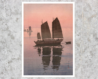 Yoshida Hiroshi "Sailboats: The Seto Inland Sea Series" - Set of 4 Prints - Mabon Gallery